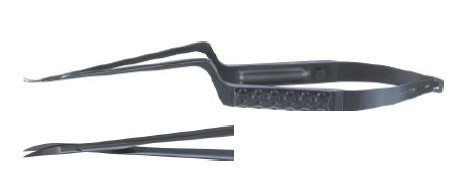 NOIR мікроножиці гостр/гостр. вигнуті байонет 90 мм